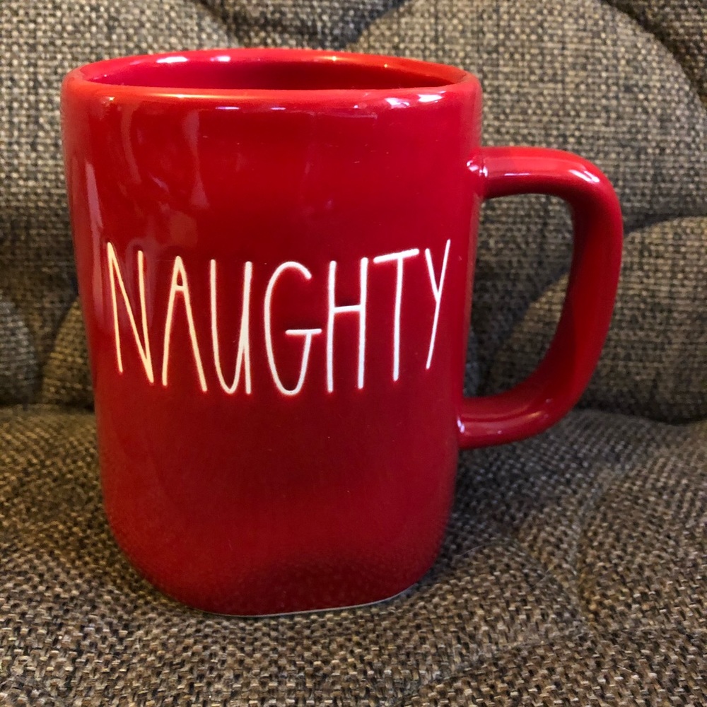 RAE DUNN NAUGHTY & NICE RED CHRISTMAS MUG